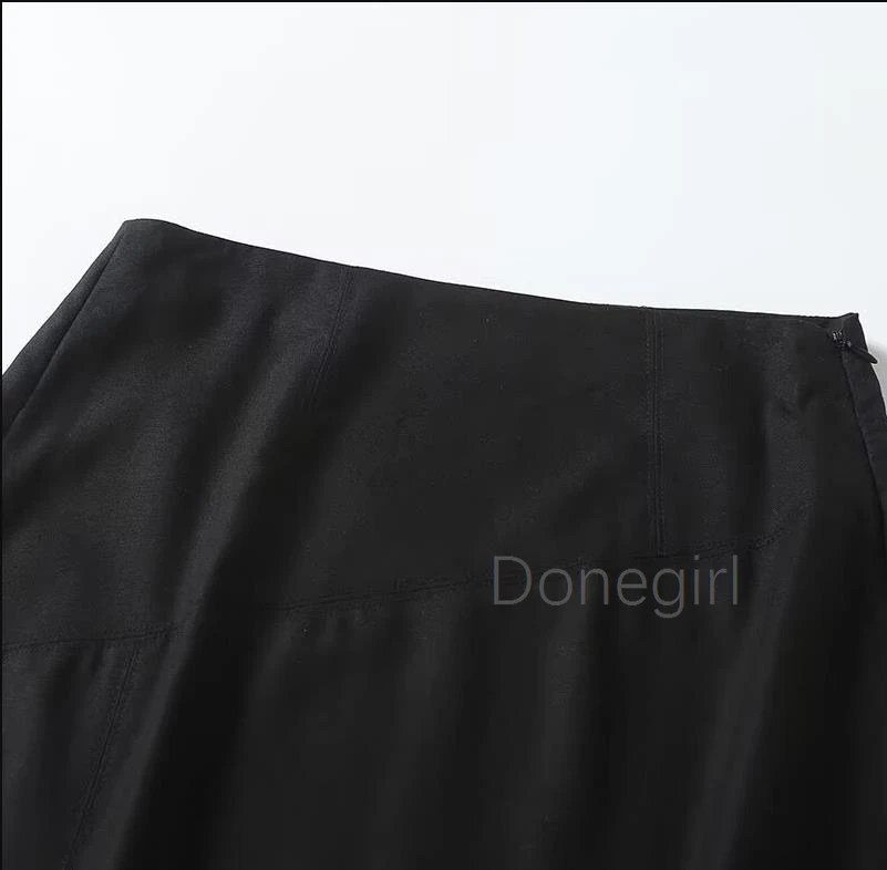 Doneirl moda donna 2024 gonne longuette donna Vintage High Street gonna elegante femminile