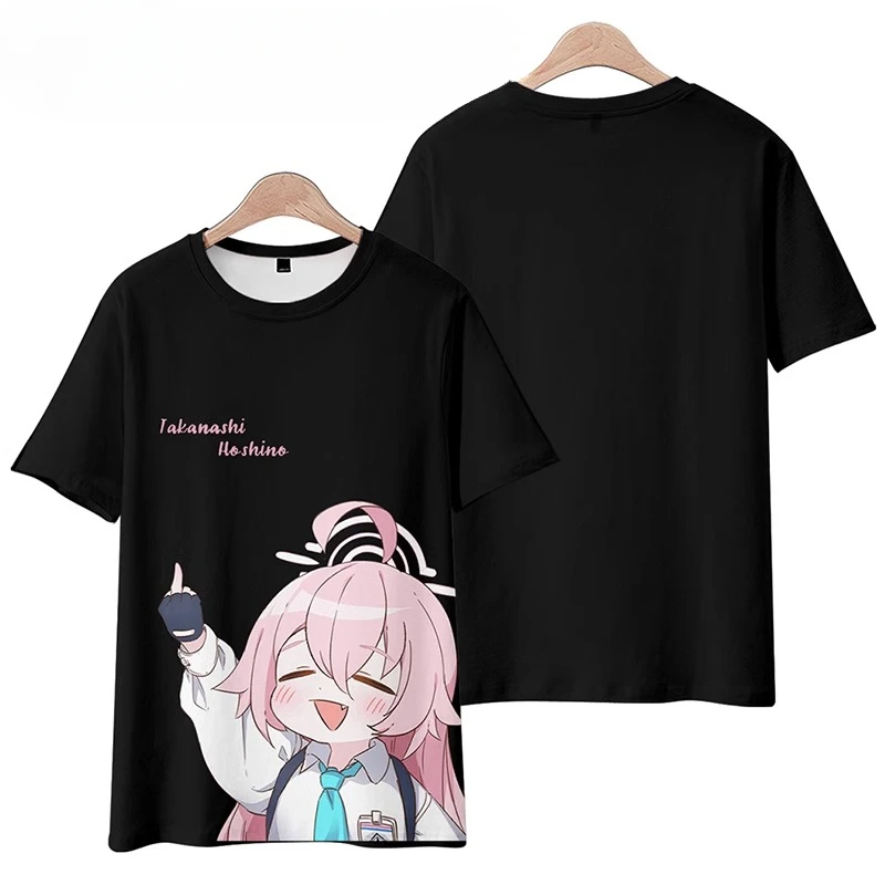 

Anime Blue Archive 3D Print Oversized T Shirt Women Men Summer Fashion O-neck Short Sleeve Funny Tshirt Graphic Tees Streetwear