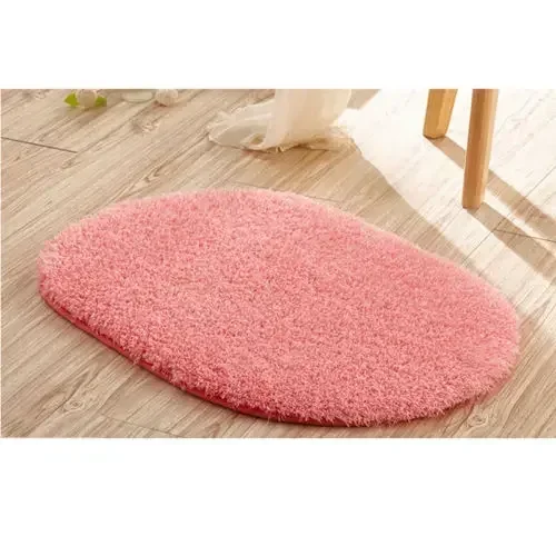 Non-slip Bathroom Mats Memory Foam Bath Rug Ellipse Mats Soft Water Absorption Bath Mats Toilet Floor Doorway Rug Thick Carpets