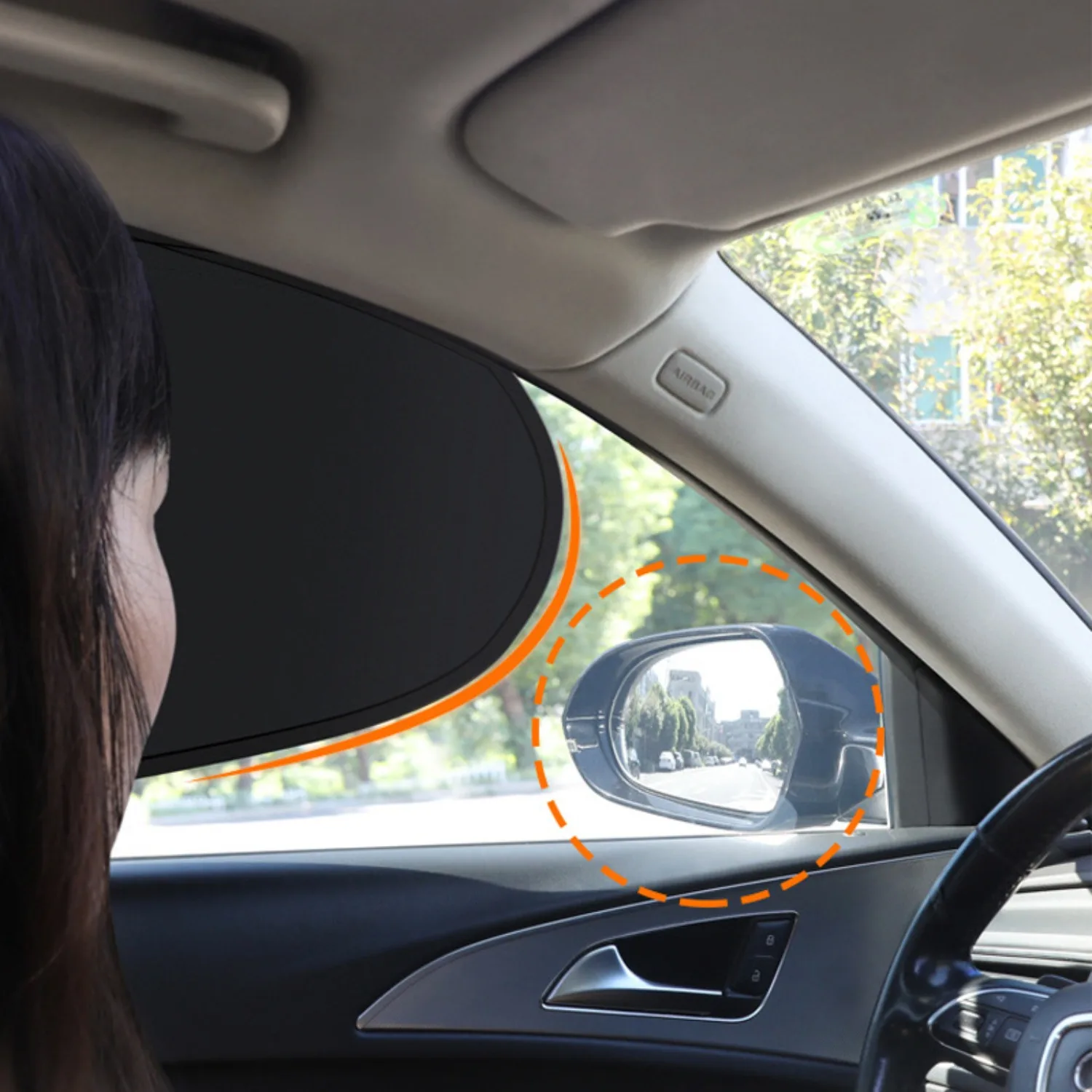 

2Pcs Car Window Sunshades for Driver & Passenger Seats, Sun Protection Heat-Insulating Cover