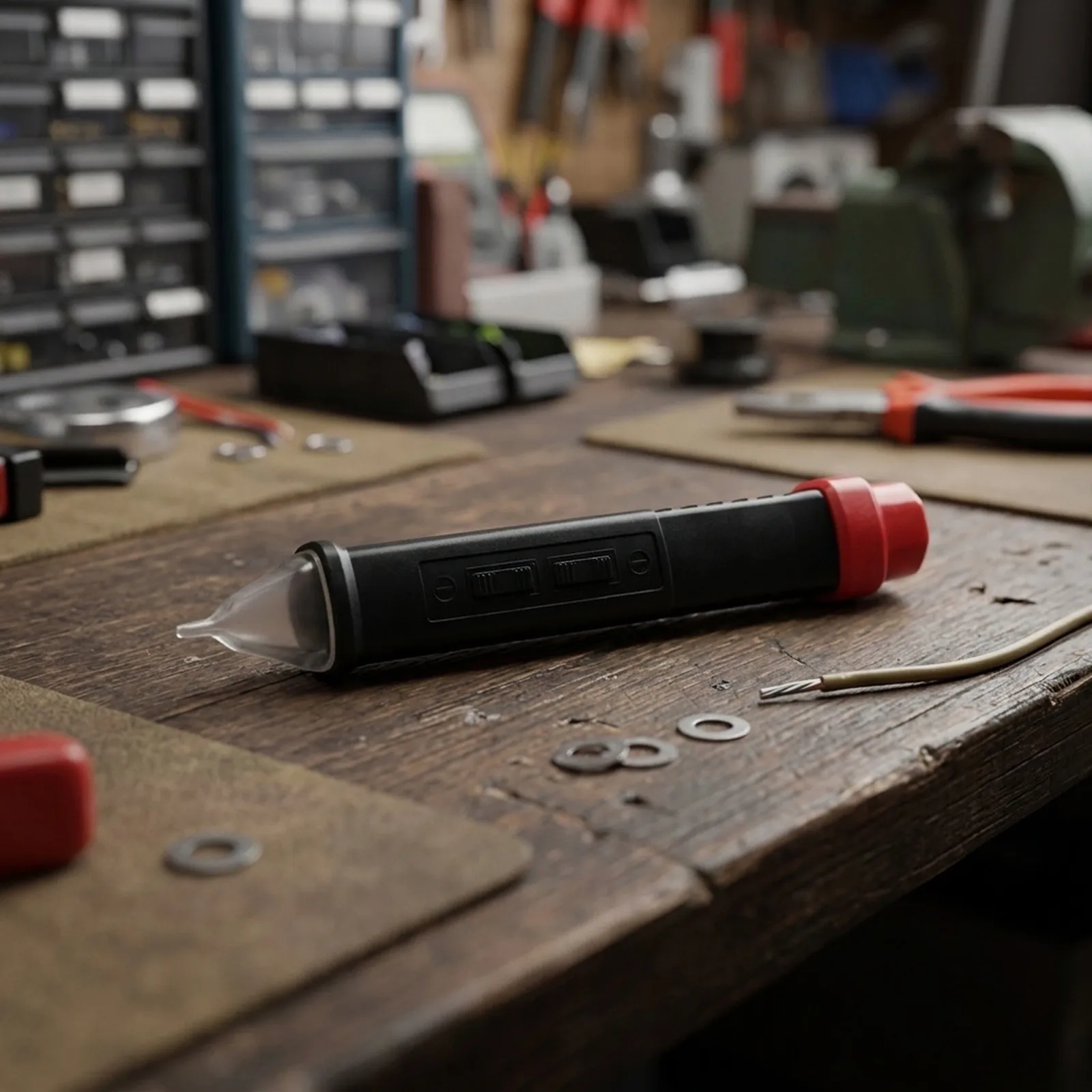 Red Voltage Detection Pen Voltage Detection Breakpoint Detector Live Wire Identification Audible And Visual Alarm
