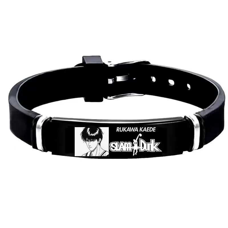 Slam Dunk Sakuragi Hanamichi Rukawa Kaede Mitsui Hisashi Akagi Haruko Bracelet Silicone Trendy Bracelet Holiday Gift Accessories