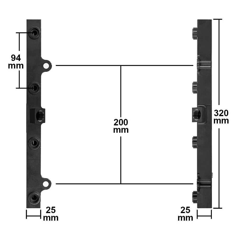 XMSJ-K SERIES Heavy FUEL RAIL kit High Flow Injection fuel rail FOR HONDA K20 K24 RSX CIVIC SI,INTEGRA EP3 with gauge Aluminium - view 6