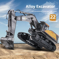 Huina 54cm Remote Control Alloy Excavator 22-Channel Engineering Vehicle Excavator Large Excavator Children'S Model Toy Gift