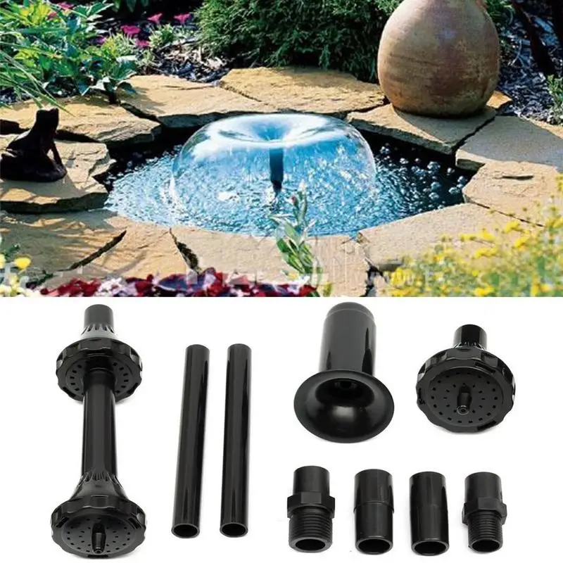 

Fountain Pump Nozzle Connectors Set Multifunction Plastic Waterfall Garden Spray Heads for Pool Pond Fountain Submersible Pump