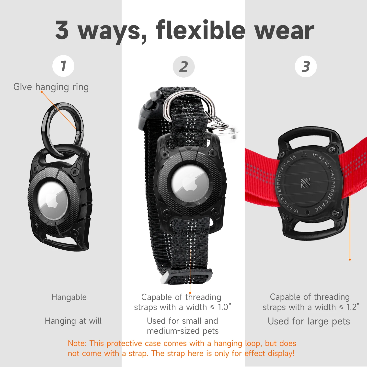 

Чехол-брелок для Apple Airtag, защитный трекер, локатор, анти-потерянный чехол для ключей, IP67, водонепроницаемый держатель GPS-искателя