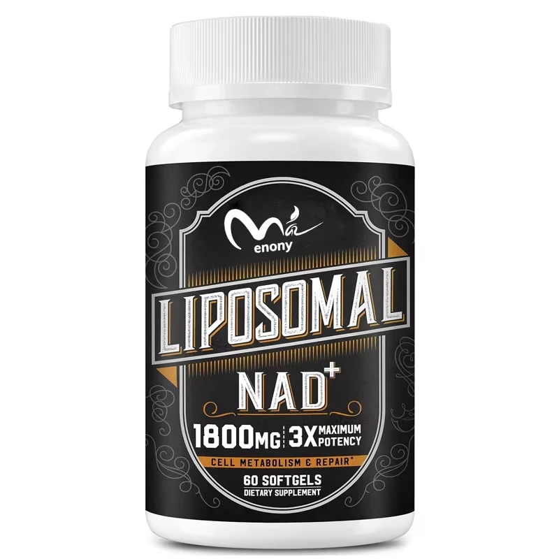 1800mg liposomal NAD supplement, nicotinamide nucleoside NAD+supplement, 98% pure NAD cell repair supplement, 60 soft capsules