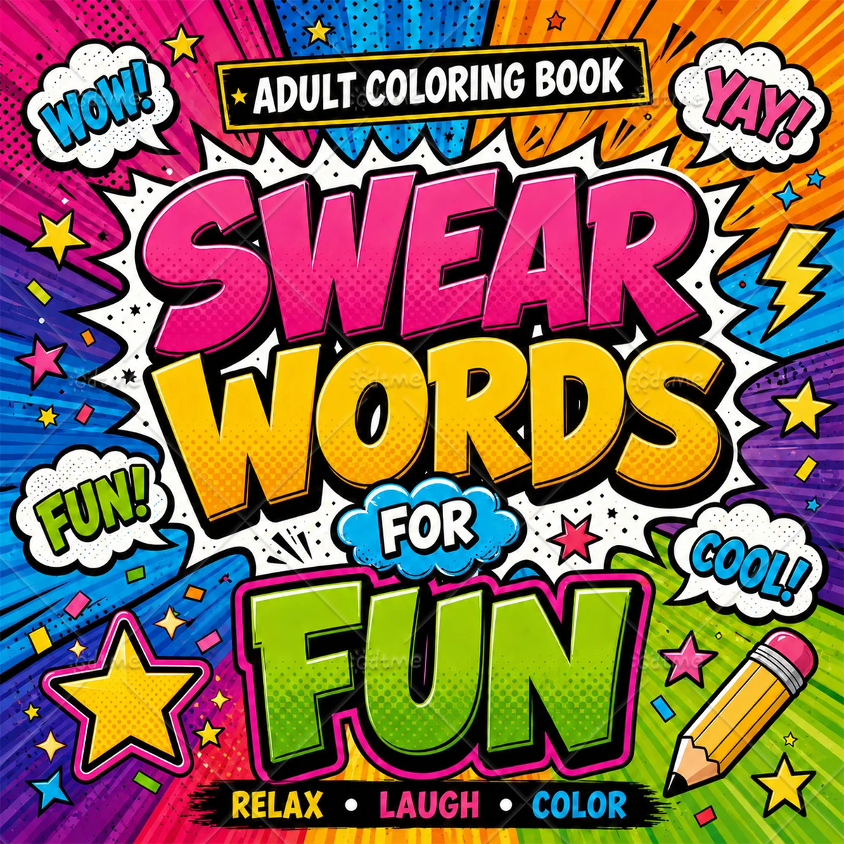 Pressure Relief Quotes Bold-easy Patterns Coloring Book for Adults Cute Drawing Book Perfect Gift for Party and Birthday