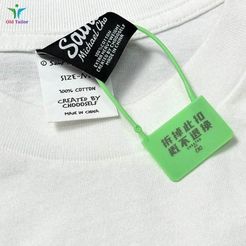 تريند وايت سانت تي شيرت أفضل جودة أزياء شارع العليا غسلها الرجال النساء الخريف طويلة الأكمام قمم تي شيرت #5