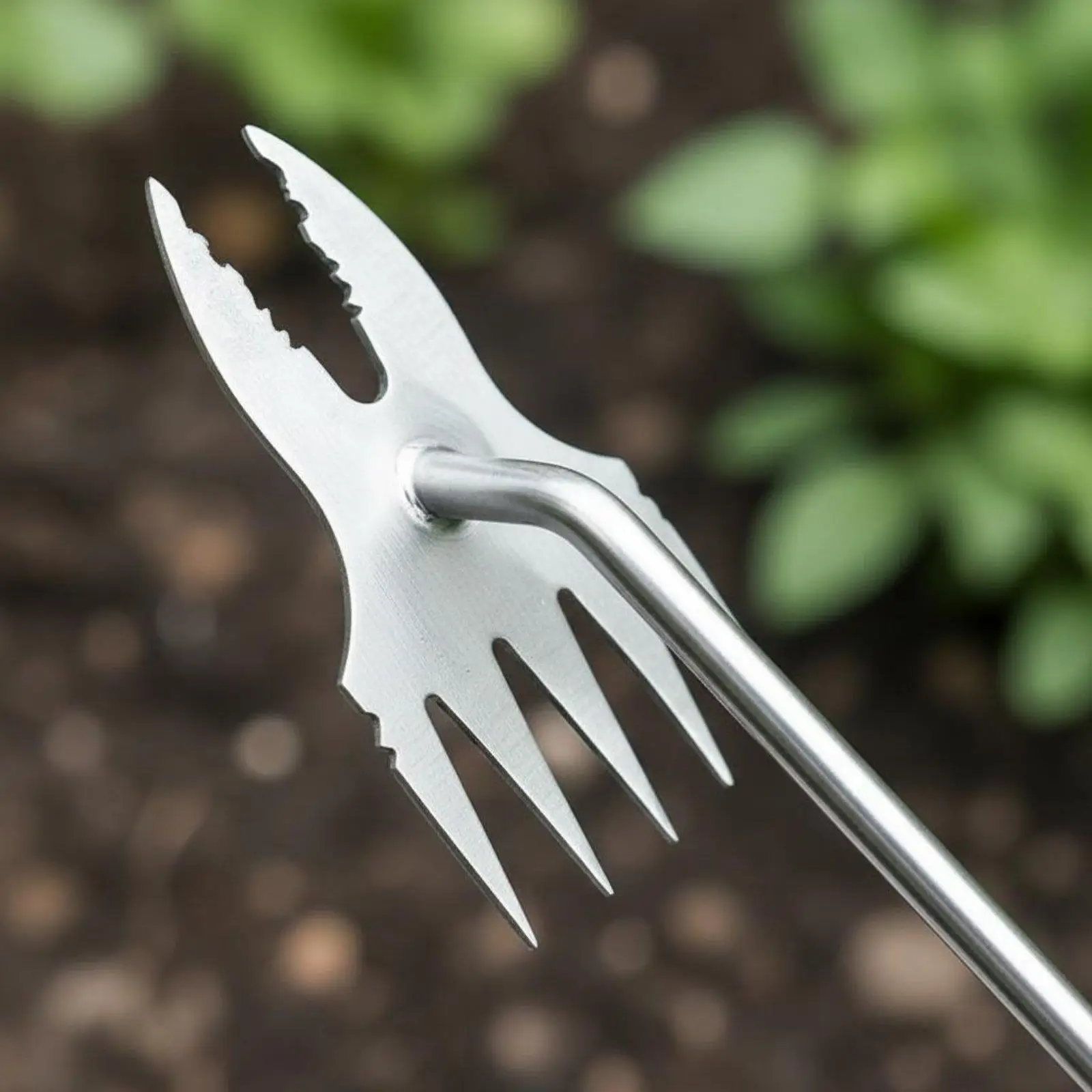 Stainless Steel Invasive Growth Remover Subsurface Removal Garden Weeder Tool Easy to Use Hand Invasive Growth Puller for Yard