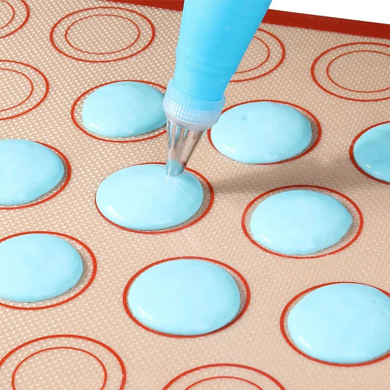 1 x Silikon-Backmatte für den Ofen, dünn, 0,4 mm, wiederverwendbar, antihaftbeschichtet, hitzebeständig, Backvorlagen, Liner, Backwerkzeuge für Kekse – Detail 8