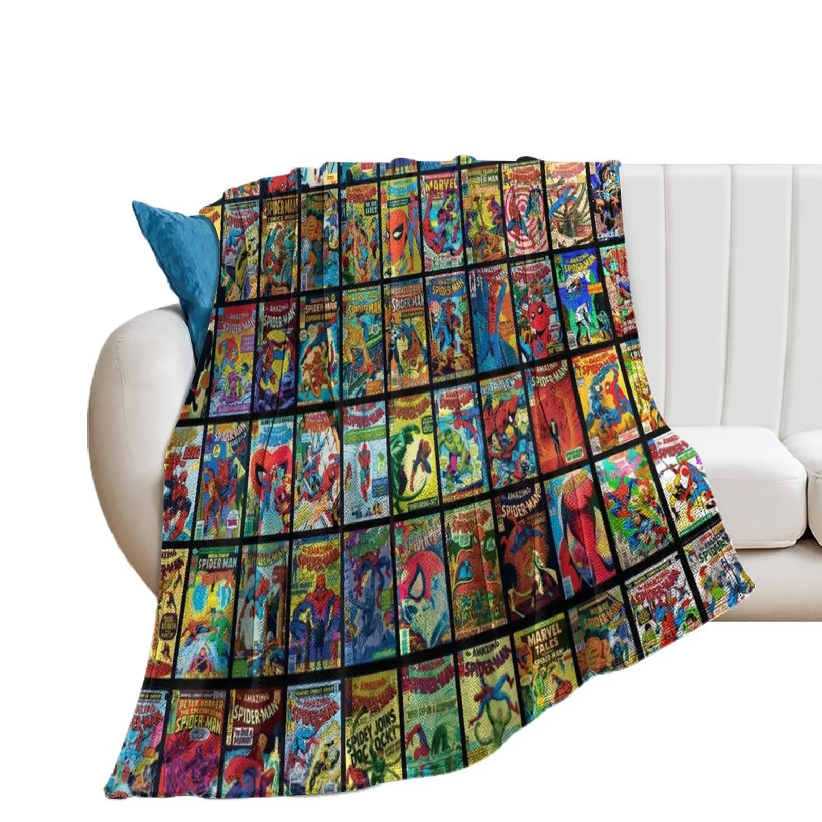 Vintage Superhero Comic Book Collection Pattern 3 Throw Blanket warm winter Sofa Throw Bed linens Personalized Gift Blankets