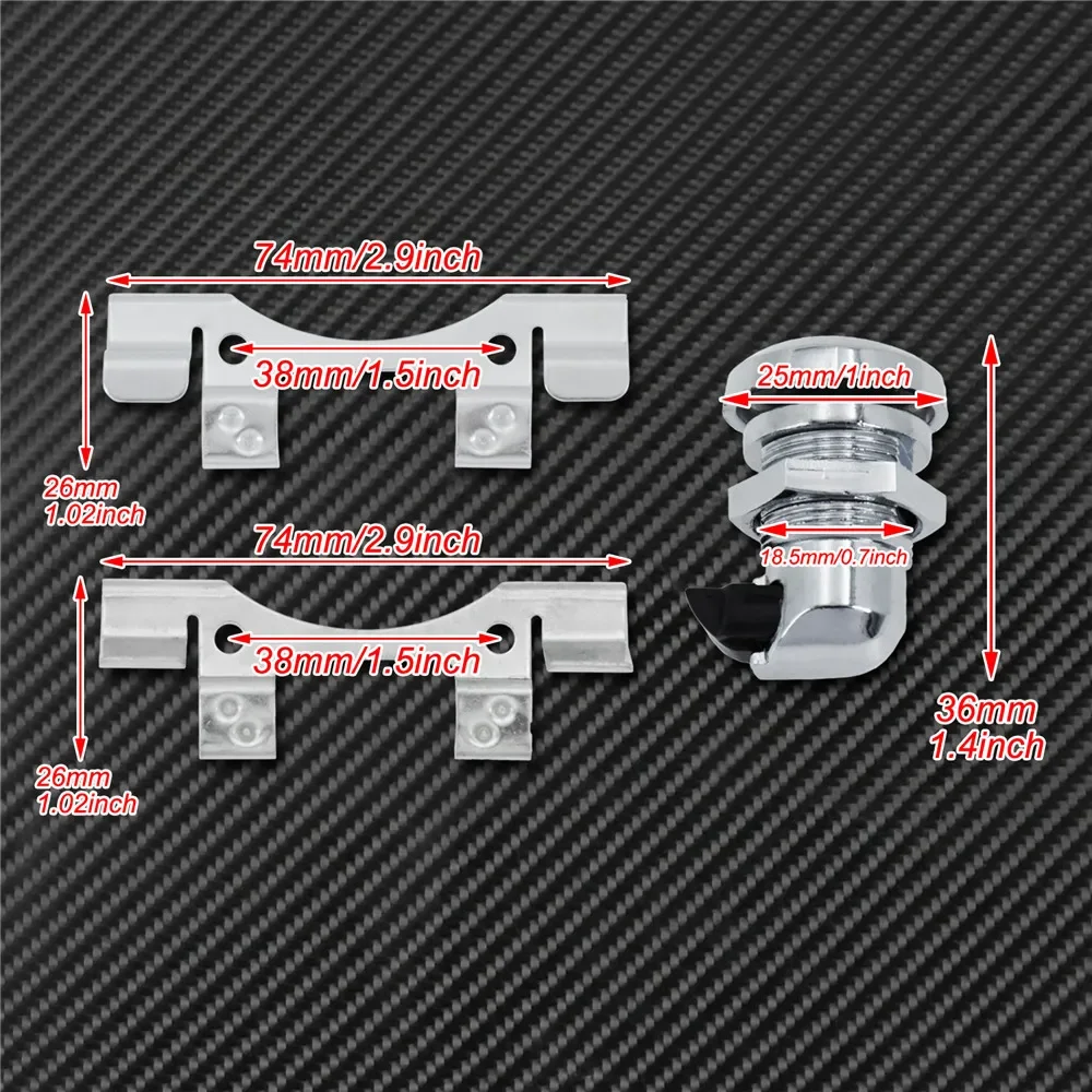 Motorcycle CNC Fuel Door Latch Push Button Gas Oil Cap Tank For Harley Touring Street Glide Electra Glide Road Glide 1992-2025