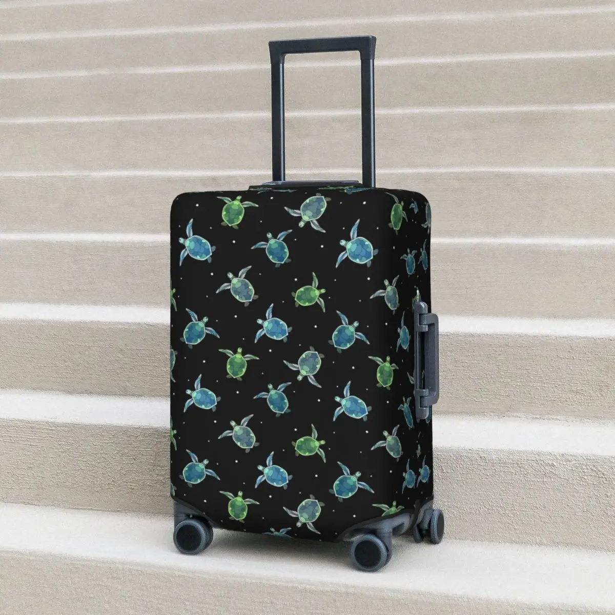 

Green Turtles Suitcase Cover Cute Animal Business Vacation Strectch Luggage Supplies Protection