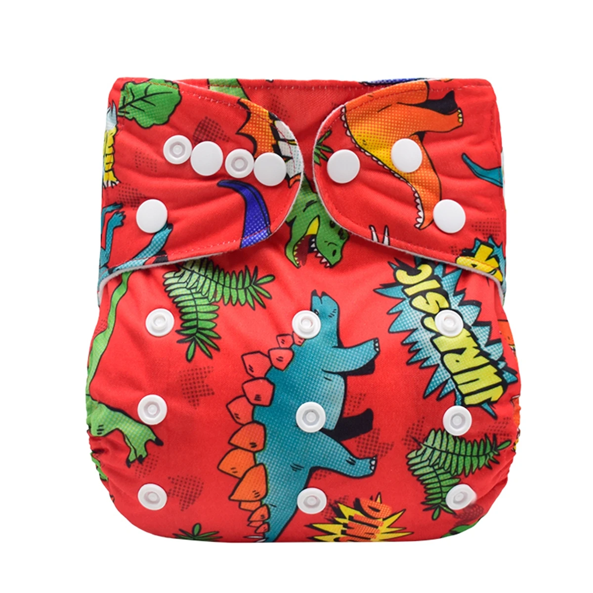 1pc Washable Reusable Baby Nappy Adjustable Baby Nappy Cover Suede LIner Pocket Cloth Diapers Nappies Boy Pants Dinosaur