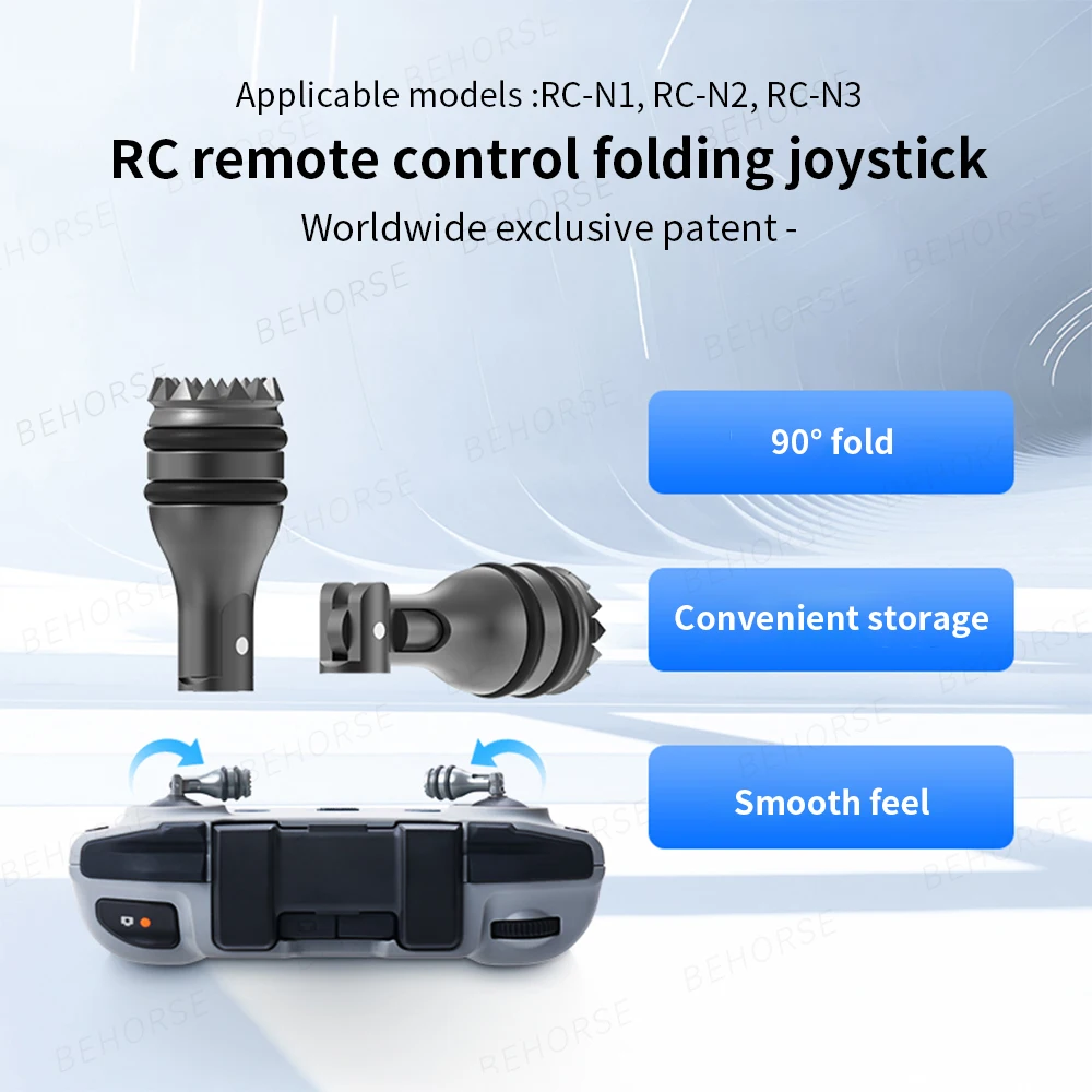 عصا تحكم معدنية قابلة للطي لـ DJI RC-N1/RC-N1C/RC N2/RC N3/RM500 عصا تحكم للتخزين المحمولة لملحقات DJI Flip/NEO/Air 3S
