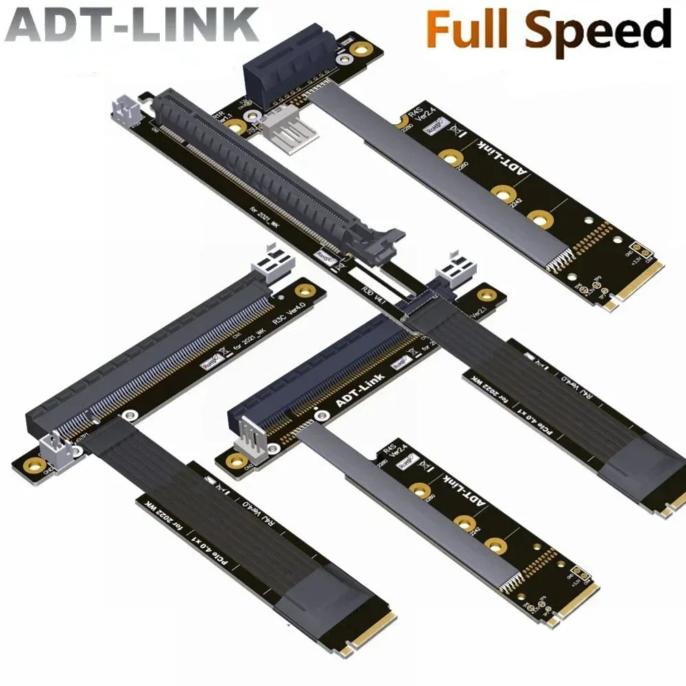 ADT-Link GPU/WK M.2 NVMe to PCI-E 4.0 3.0 x16 Extender Riser Adapter Mining Jumper Cable GTX RTX Graphics Video Cards NVIDIA AMD