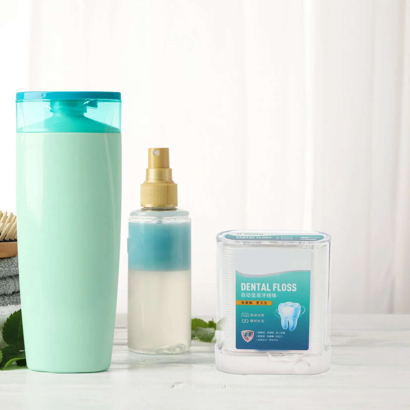 

Automatic Boxed Dental Floss Family Portable Ultra Fine Sliding Ergonomic Handle Residual Removal Teeth Cleaning