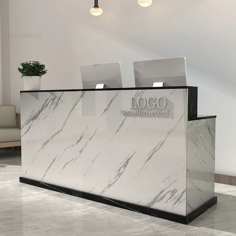 Front Desk Beauty Salon Reception Desk Clothing Store Conference Room Bar Tables Simple Modern Company Office Reception Desks T