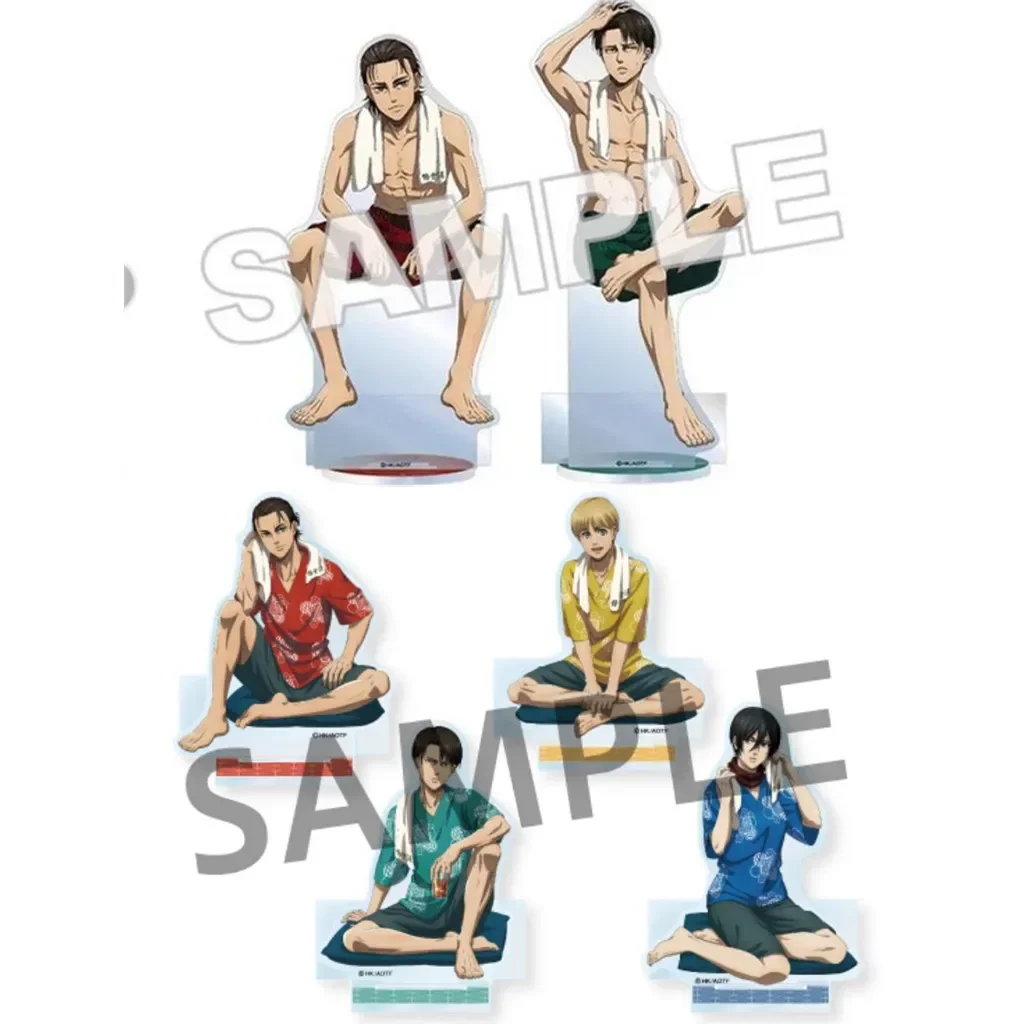 Anime Armin Arlert Eren Action Figure Doll Levi Mikasa Ackerman Acrylic Stand Model Plate Cosplay Toy for Gift