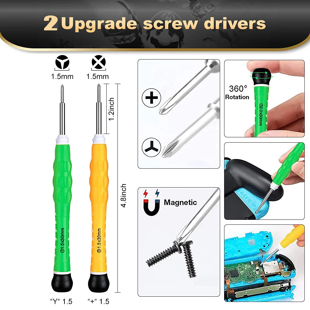 28 in 1 NS Joycon Joystick Replacement Repair Kit Left & Right Slider Metal Buckles For Nintend Switch Lite/Oled Accessories
