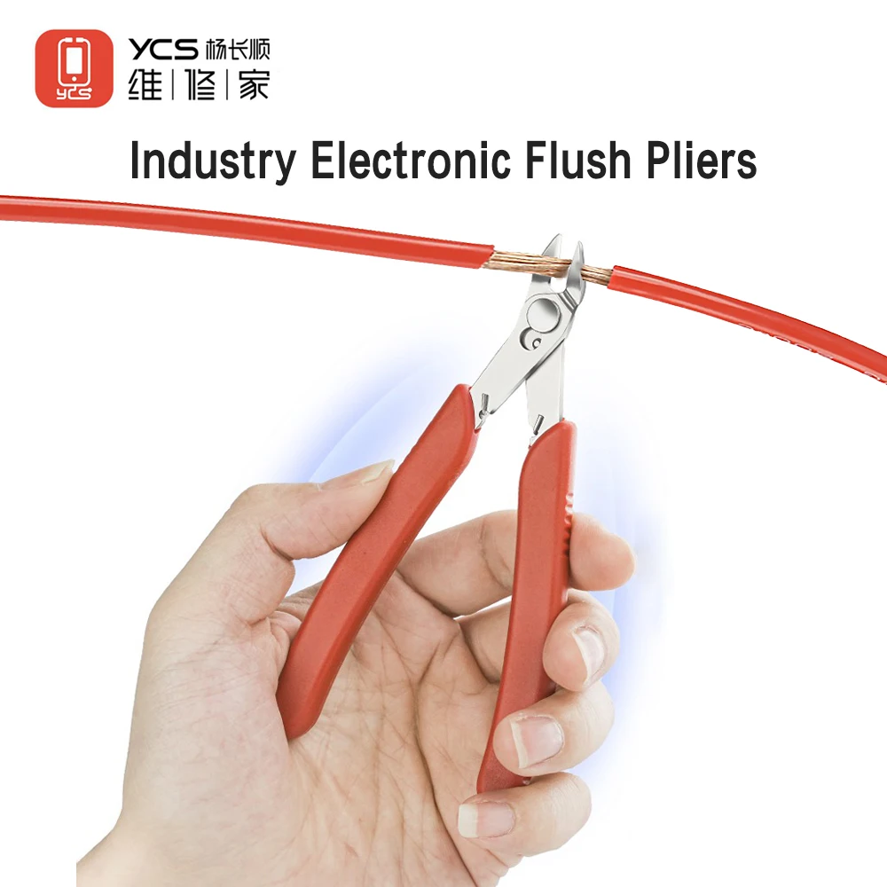 

YCS промышленные электронные плоскогубцы из нержавеющей стали, 5 шт., легкие для печатной платы телефона, подпружиненные удобные режущие инструменты