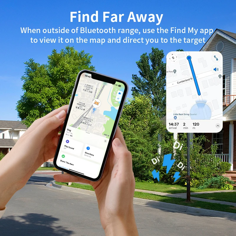 GPS-трекер безопасности для кошелька, сумка для домашних животных, автомобильная защита от потери, локатор меток IOS, работающий с Apple Find My Bluetooth MFi Finder