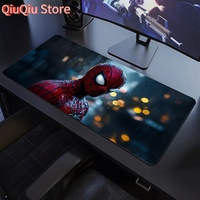 MARVEL Spider-Man Silhouette Large Mouse Pad - 400x900x2mm, 300x600x2mm, 300x800x2mm Sizes, Non-Slip Rubber Base, High-Quality P