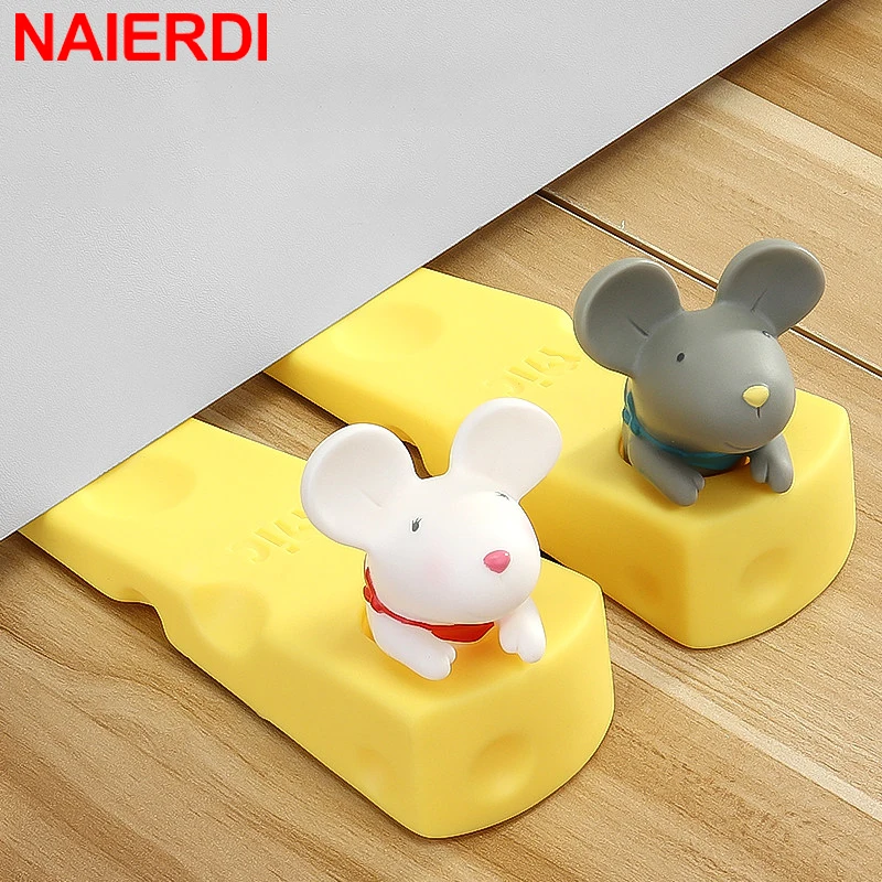 

Креативный мультяшный дверной стопор NAIERDI, милый силиконовый ограничитель для двери, держатель для двери для детей, домашний декор, фурнитура