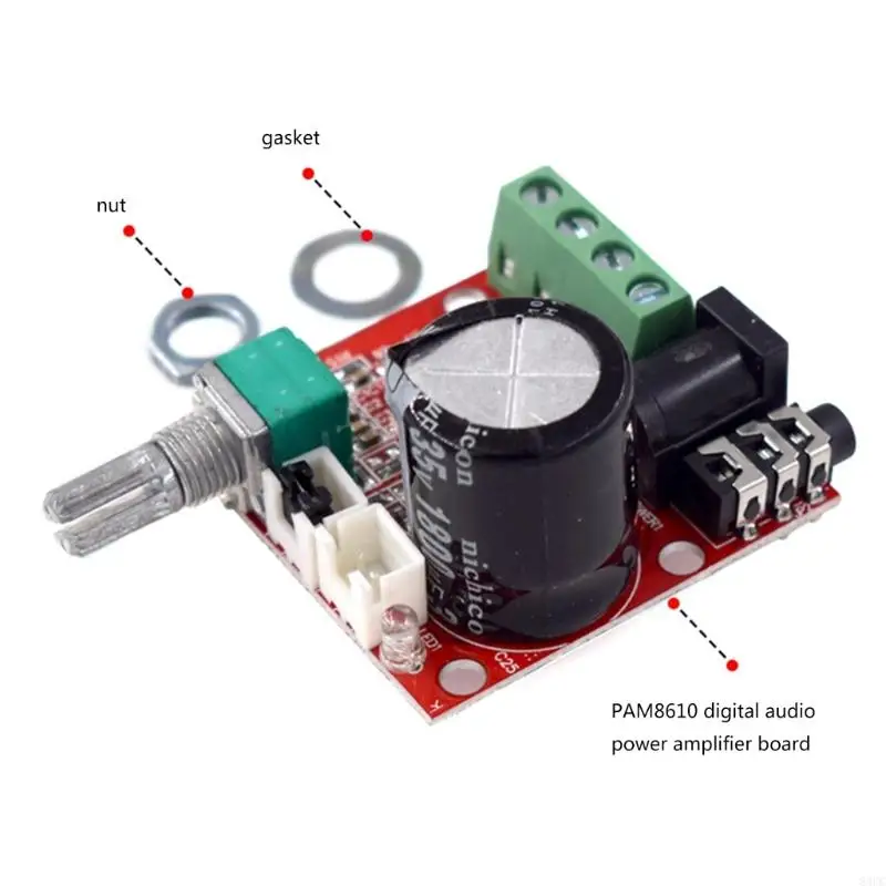 83CC DC12V PAM8610 Stereo Power Amplifier Board Meningkatkan Mendengarkan