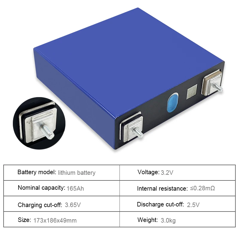 XUBA CN DDP Rechargeable Low Price 3.2V 165Ah Lithium Ion Battery For DIY 32V 120Ah Lifepo4 Cell Pack For Car Energy Storage