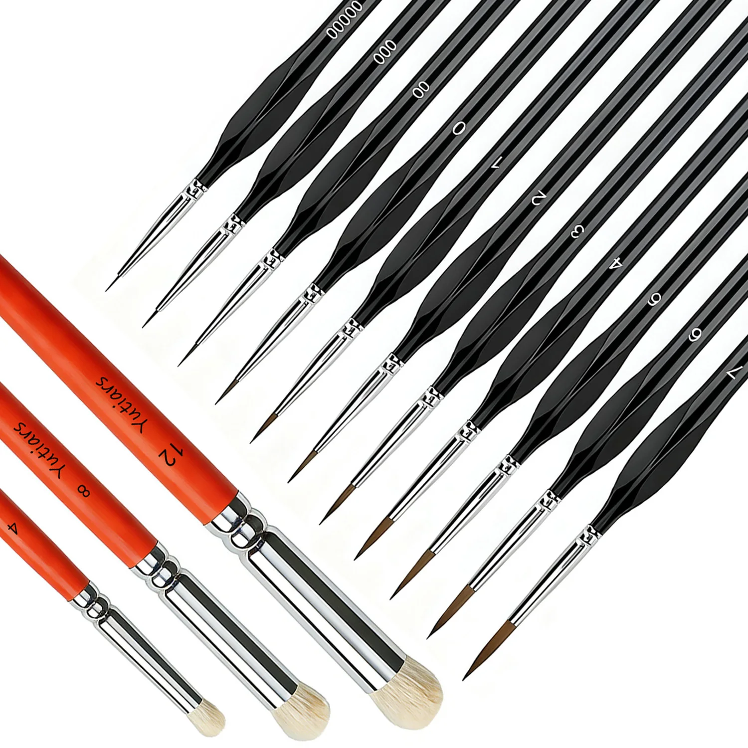 

Miniature Paint Brushes,Fine Detail DryBrush Professional Tiny Paints Brush Set for Art Watercolor Oil Acrylic,Craft Models Rock