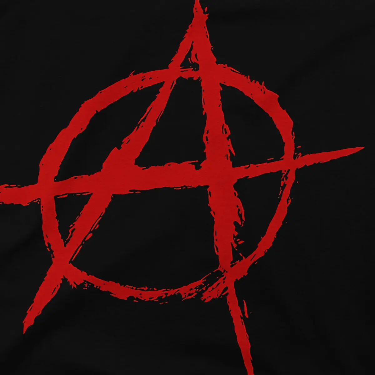 Anarchy Anarchist Symbols Red Tshirt Homme Men\'s Clothing Polyester T Shirt For Men