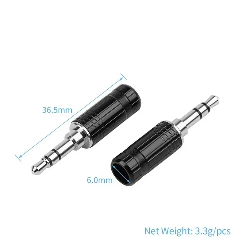 Jack 3.5mm Macho 3 Polos Chapado en Rodio para Altavoz - imagen 5