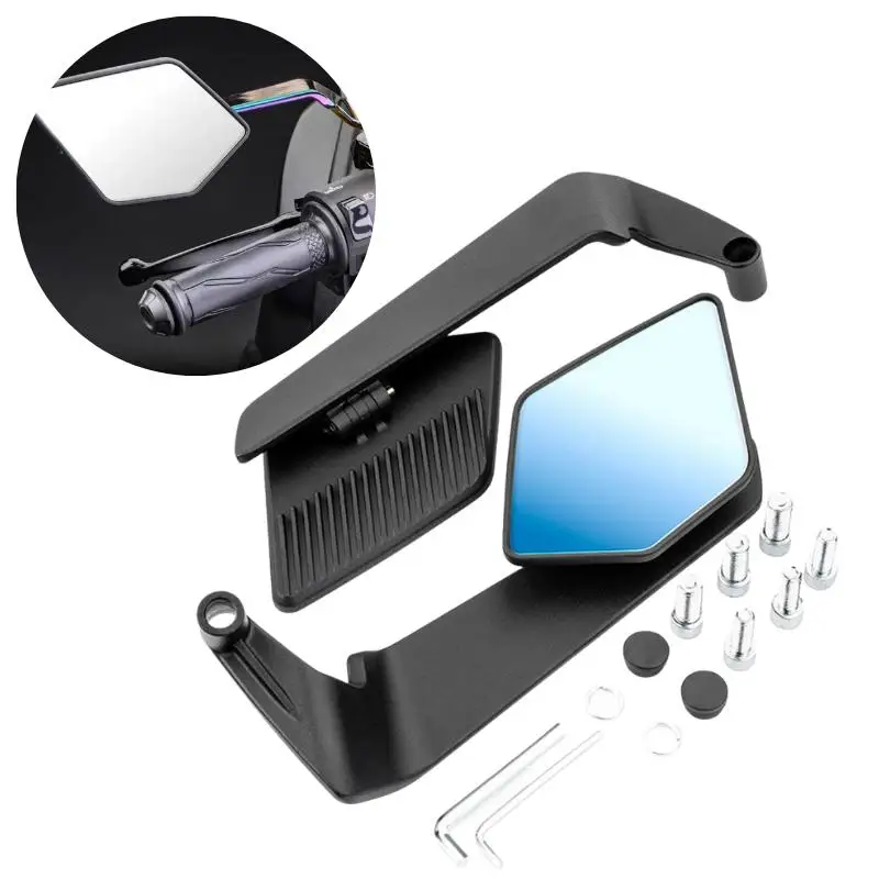 Motorcycle Rear View Mirrors Foldable Universal Large Mirror Surface Wings Mirror Adjustable Motorcycles Accesorios