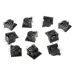 10 Pcs/Set PCB Panel Mount Female Connector DIN5 DIN 5-Pin Jack DS-5-01 MIDI Drop Shipping