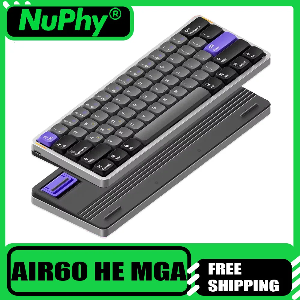 NuPhy Air60 HE Magnetic Switch Keyboard 8K Half Aluminum Ultra Quick Trigger Wired Gaming Keyboard Low Delay Hot Swap Pc Gamer