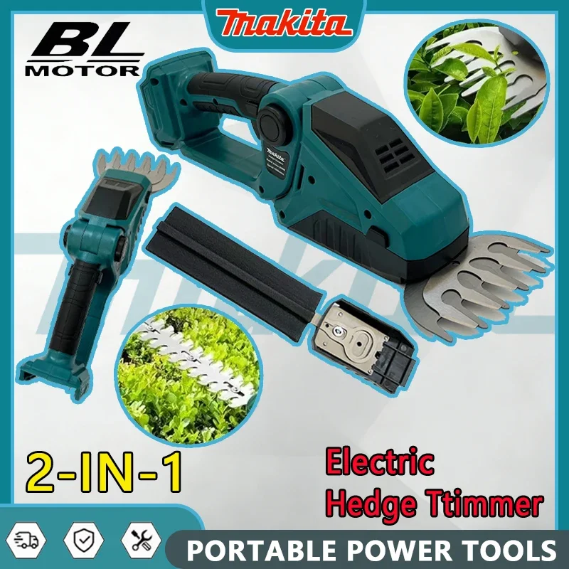 

Аккумуляторный электрический кусторез и триммер для живой изгороди Makita 2-в-1, перезаряжаемый ручной инструмент для садоводства и ландшафтного дизайна
