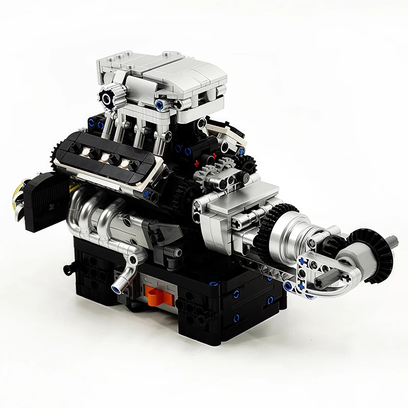 Estilos calientes molde King 10206 MCL V8 bloques de construcción de motor modelo de simulación motorizado técnico accionamiento eléctrico regalos de Navidad