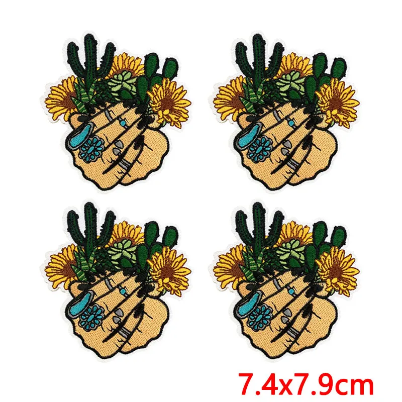 10Pcs/Lot Outdoor Embroidery Patches Iron On Cowboy Patch for Clothing Sew On Badge DIY Cactus for Jacket Jeans Shirt Gift