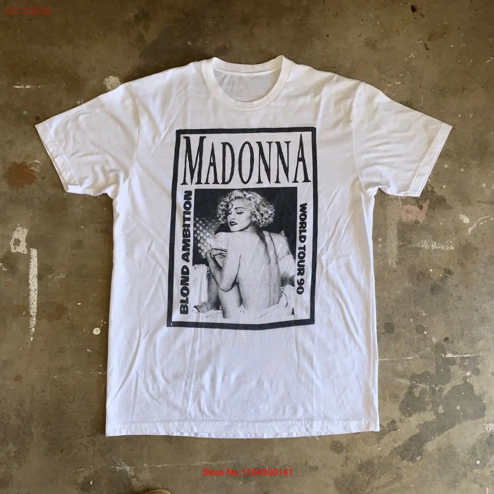 Camiseta VINTAGE de los años 90 MADONNA BLOND AMBITION WORLD TOUR 1990 BOOTLEG HOMBRE SZ L manga larga o corta