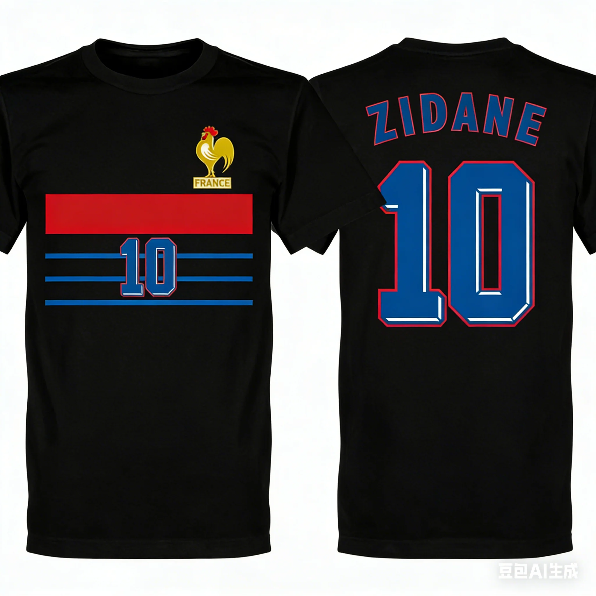 Camiseta Retro de Francia 1998 Zidane 10 para Hombre y Mujer, Camiseta Vintage de Algodón, Informal, Holgada, Cómoda y Suave, Top de Verano 2026