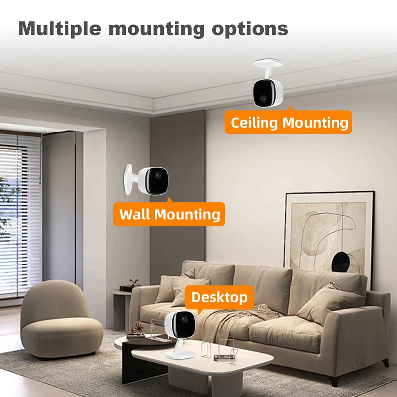 Xiaomi 3MP Wifi Camera 2.4 GHz Baby Monitor Indoor Security Camera 2-Way Audio Infrared Night Vision with Ziicam App