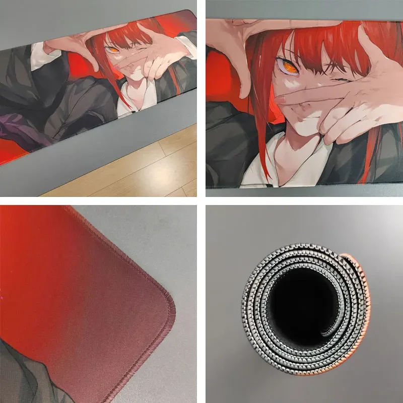 Imagem -02 - Grande Anime Chainsaw Demon Mouse Pad Makima Poder Aki Denji Computador Laptop Gamer pc Jogos Acessórios Desk Mats