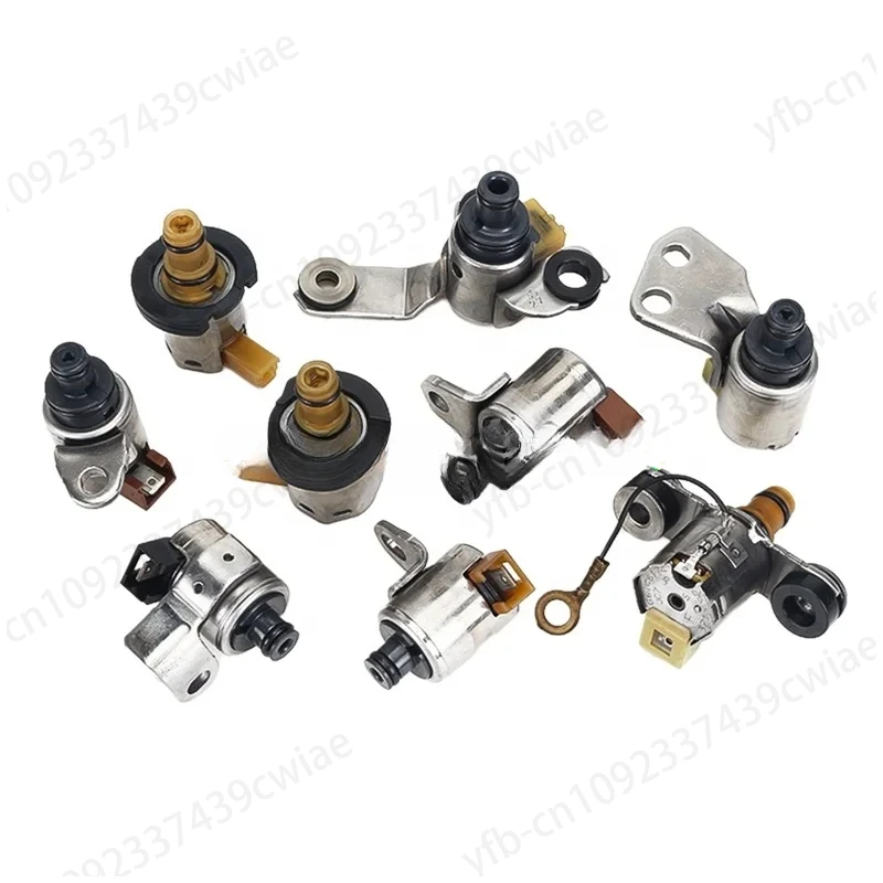 JF506E 09A 5F31J Transmission Shift Solenoid Gearbox Set 9 Piece Kit Fit For VW Jaguar Solenoid RE5F01A RE5FO1A