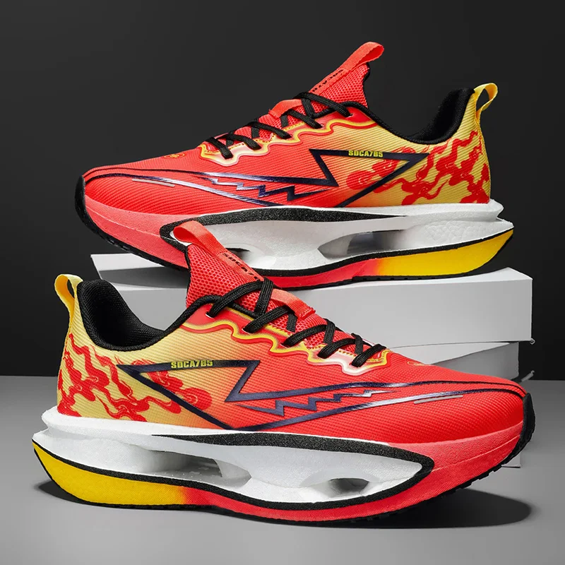 

Men's Lightweight Breathable Running Shoes, Lace-Up Comfortable Sneakers, Suitable for All-Season Fitness Training and Outdoor Activities