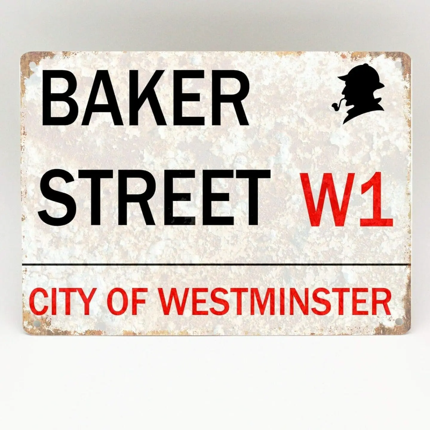 Baker Street Metal Sign London Vintage Retro Plaque Novelty 221B Street Metal Tin Sign/Retro Decor Plaque 8X12 inch