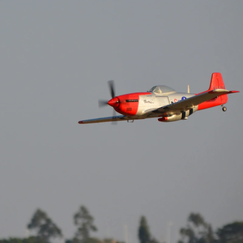 New 1200mm P51 V3 Red Tail Mustang Aircraft Super Powered 4s Pnp Version Model Aircraft Are Fond Of Collecting Gifts