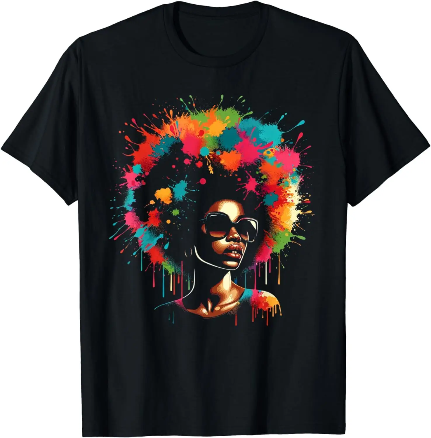 

Женская футболка Black Queen Dripping Afro Girl Melanin Juneteenth