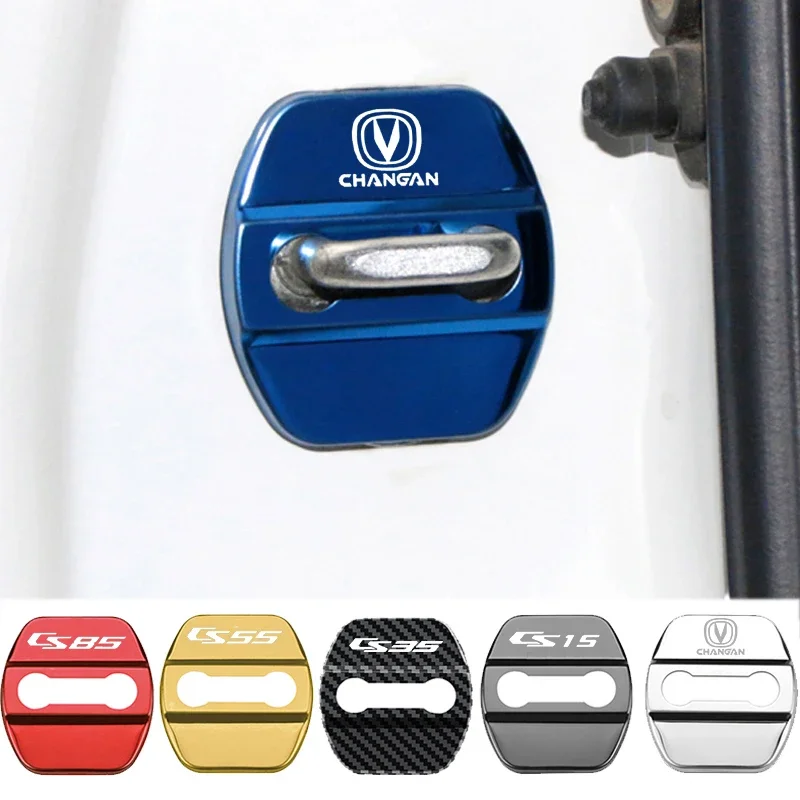 4Pcs Car Door Lock Buckle Cover for Changan CS15 CS75 CS35 Plus CS95 RAETON CX70 CS55 EADO CX20 Alsvin CS15EV Logo Accessories